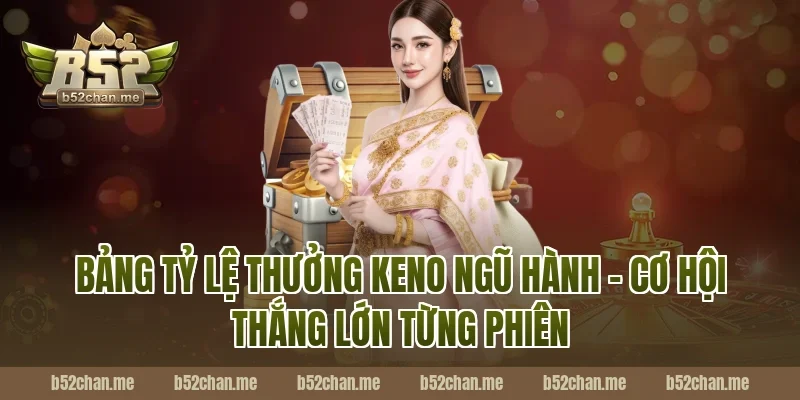 Bảng Tỷ Lệ Thưởng Keno Ngũ Hành – Cơ Hội Thắng Lớn Từng Phiên Tại B52